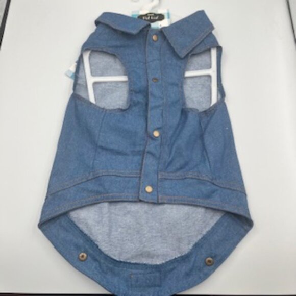 NEW Dog Vest‎ By Woof Pets Size XL Denim Blue Snaps Closed - Picture 11 of 11